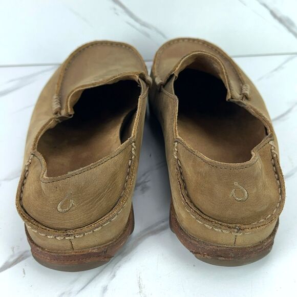 Olukai Moloa Brown Leather Size 10 M EUR 43 Men\'s Slip On Slipper Loafer Shoes main image 4